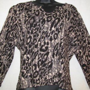 Womens LIZ CLAIBORNE animal print pullover Top XLP